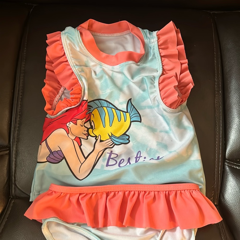 2T girls little mermaid bathing suit